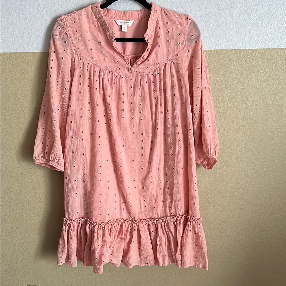 Pink Eyelet Dress